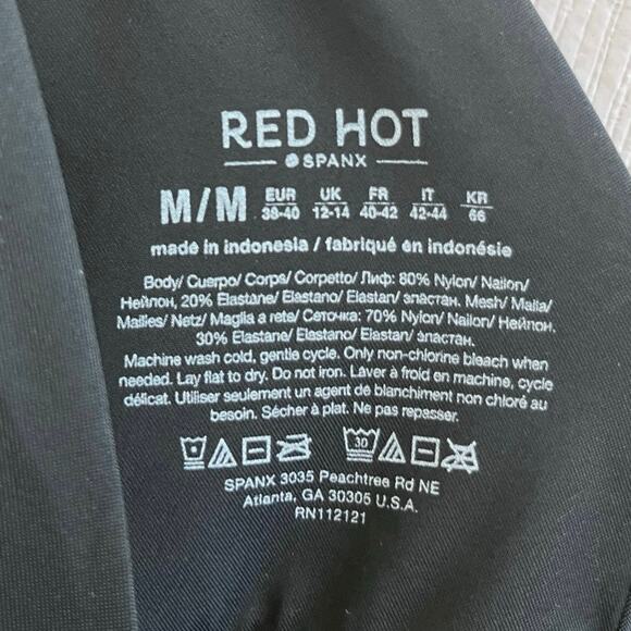 Red Hot by Spanx Black Open Bust  Adjustable Straps Shapewear Full Slip Medium - Picture 13 of 14